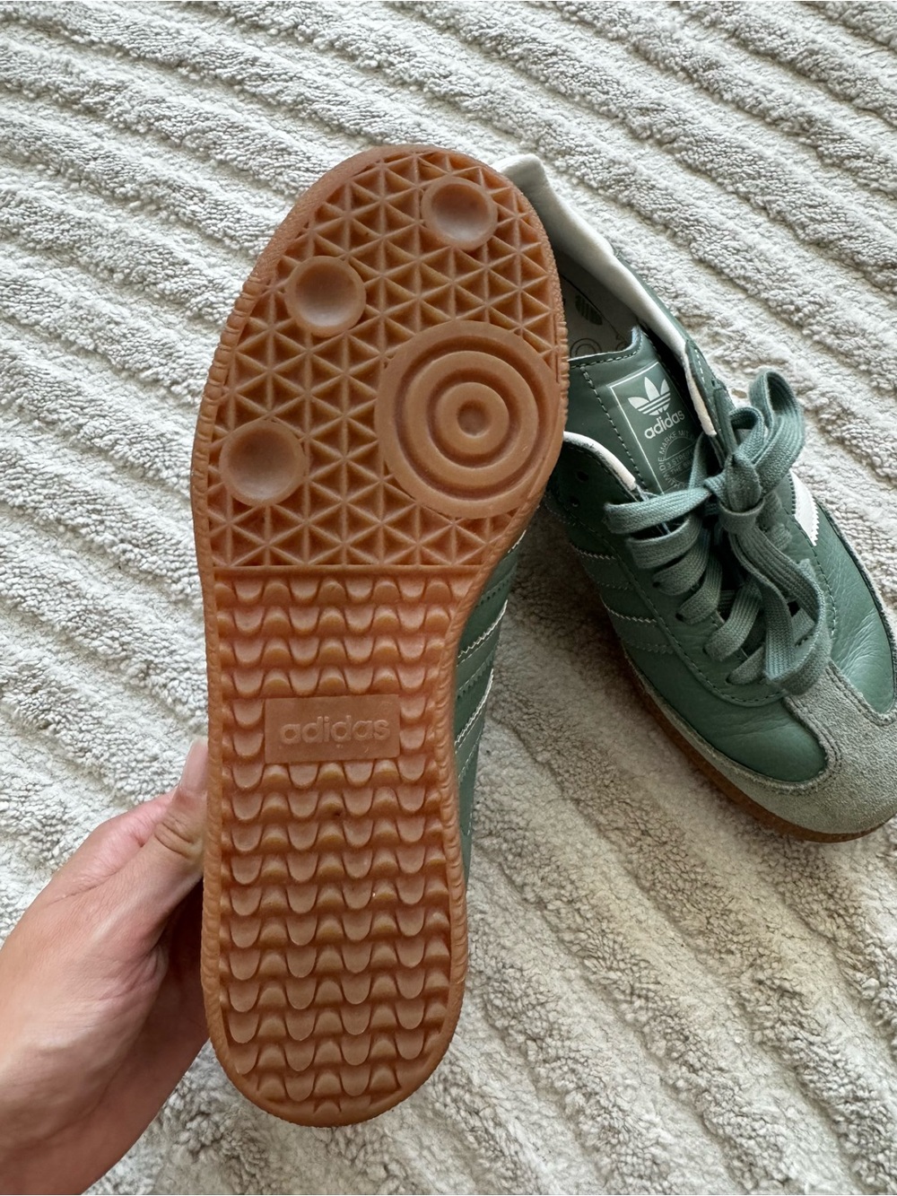 adidas Women’s Sage Green Samba-OG Sneakers - Picture 3 of 6